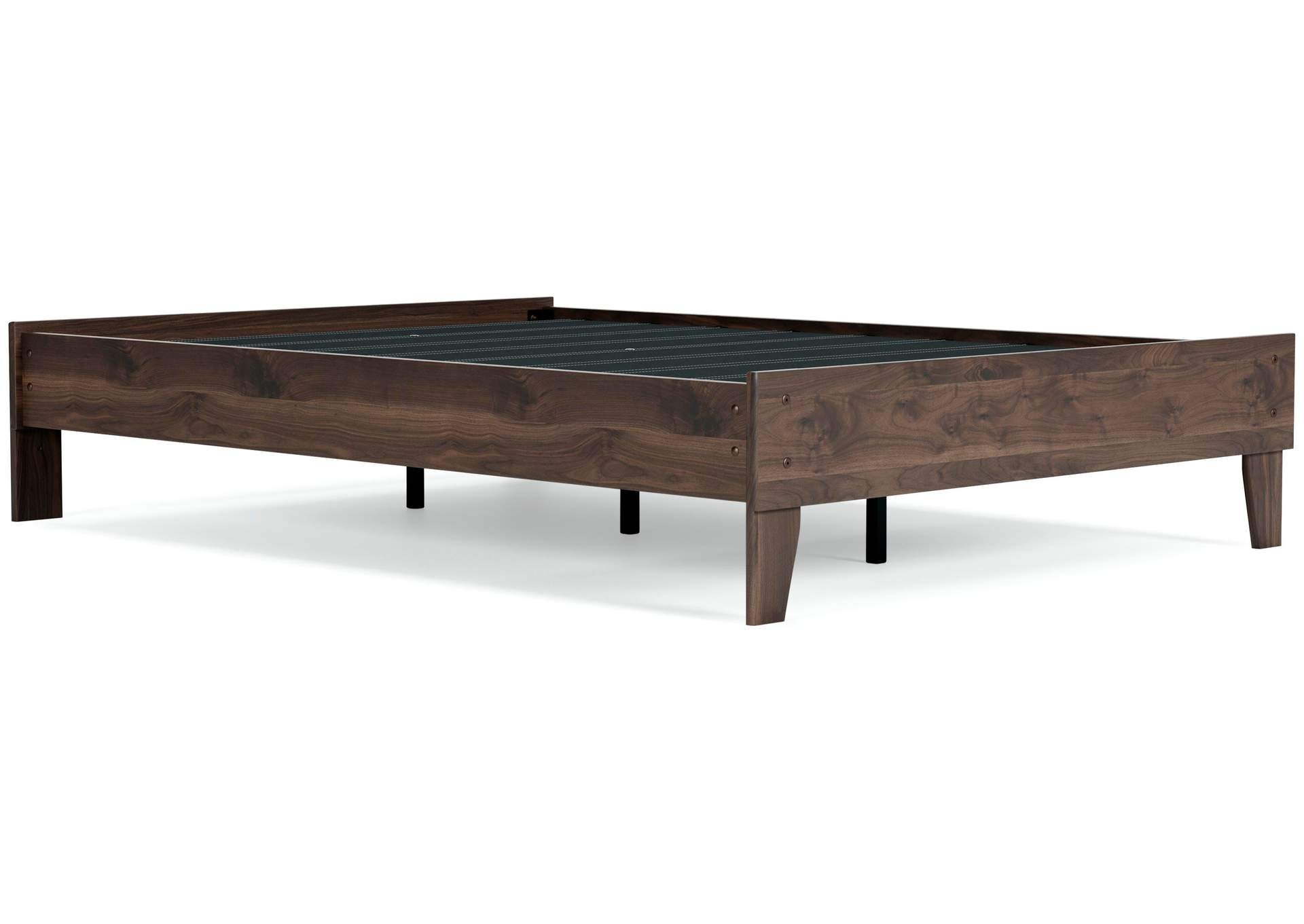 Calverson Full Platform Bed with 2 Nightstands angled view