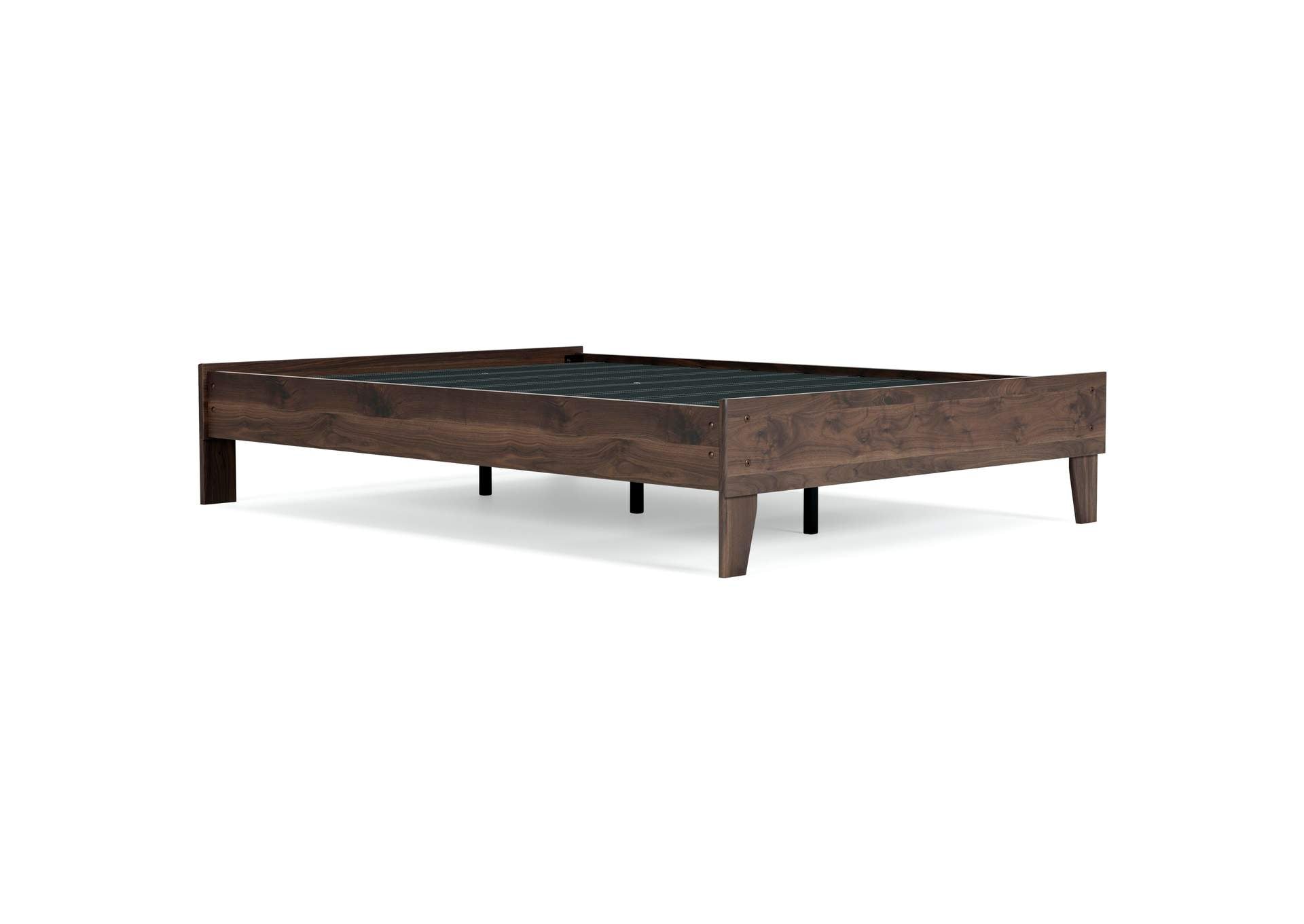 Calverson Full Platform Bed with Chime 10 Inch Medium Hybrid Mattress angled view