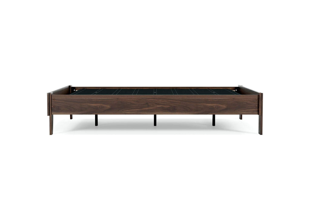 Calverson Full Platform Bed with Chime 12 Inch Plush Memory Foam Mattress side view