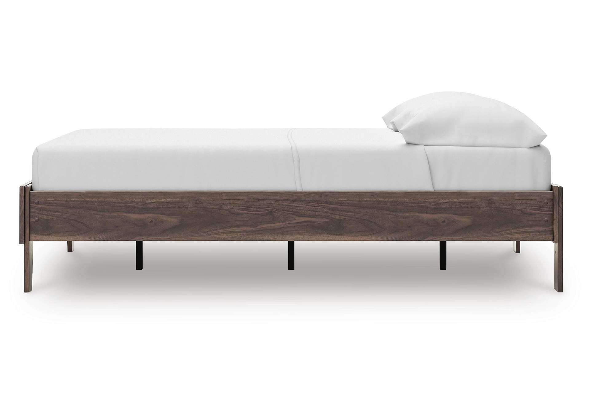 Calverson Full Platform Bed and Dresser side view