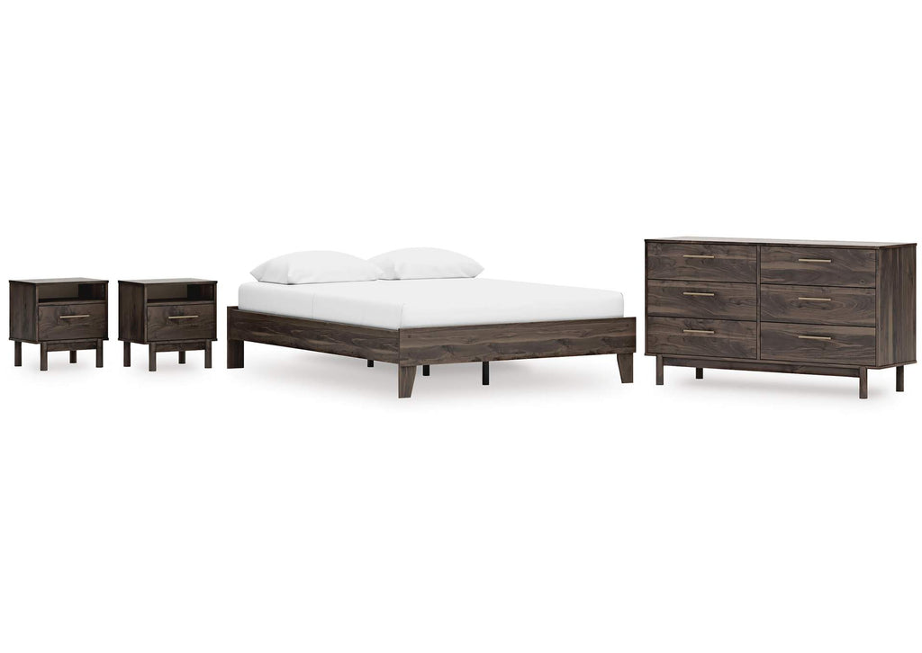 Calverson Queen Platform Bed, Dresser and 2 Nightstands