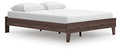 Calverson Queen Platform Bed in Mocha, angle view