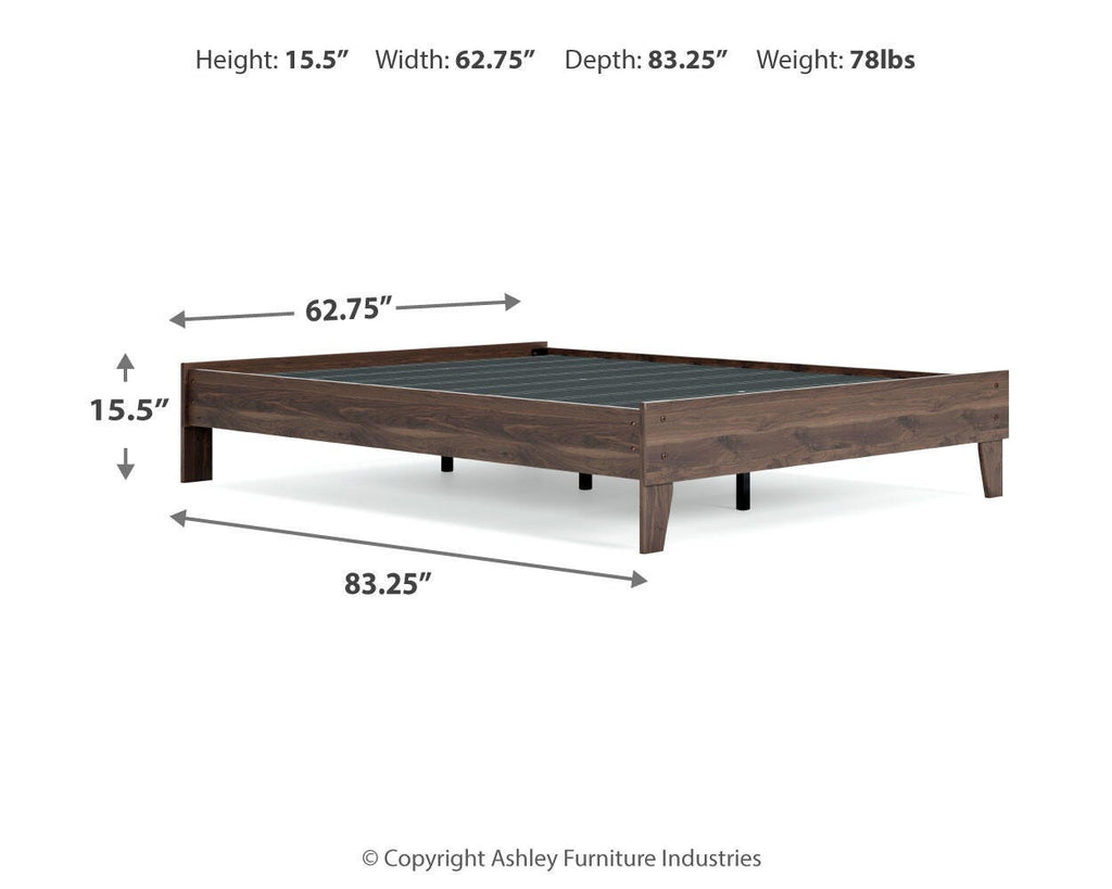 Calverson Queen Platform Bed in Mocha, alternate view 15