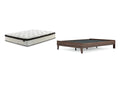 Calverson Queen Platform Bed with Chime 12 Inch Plush Hybrid Twin Mattress