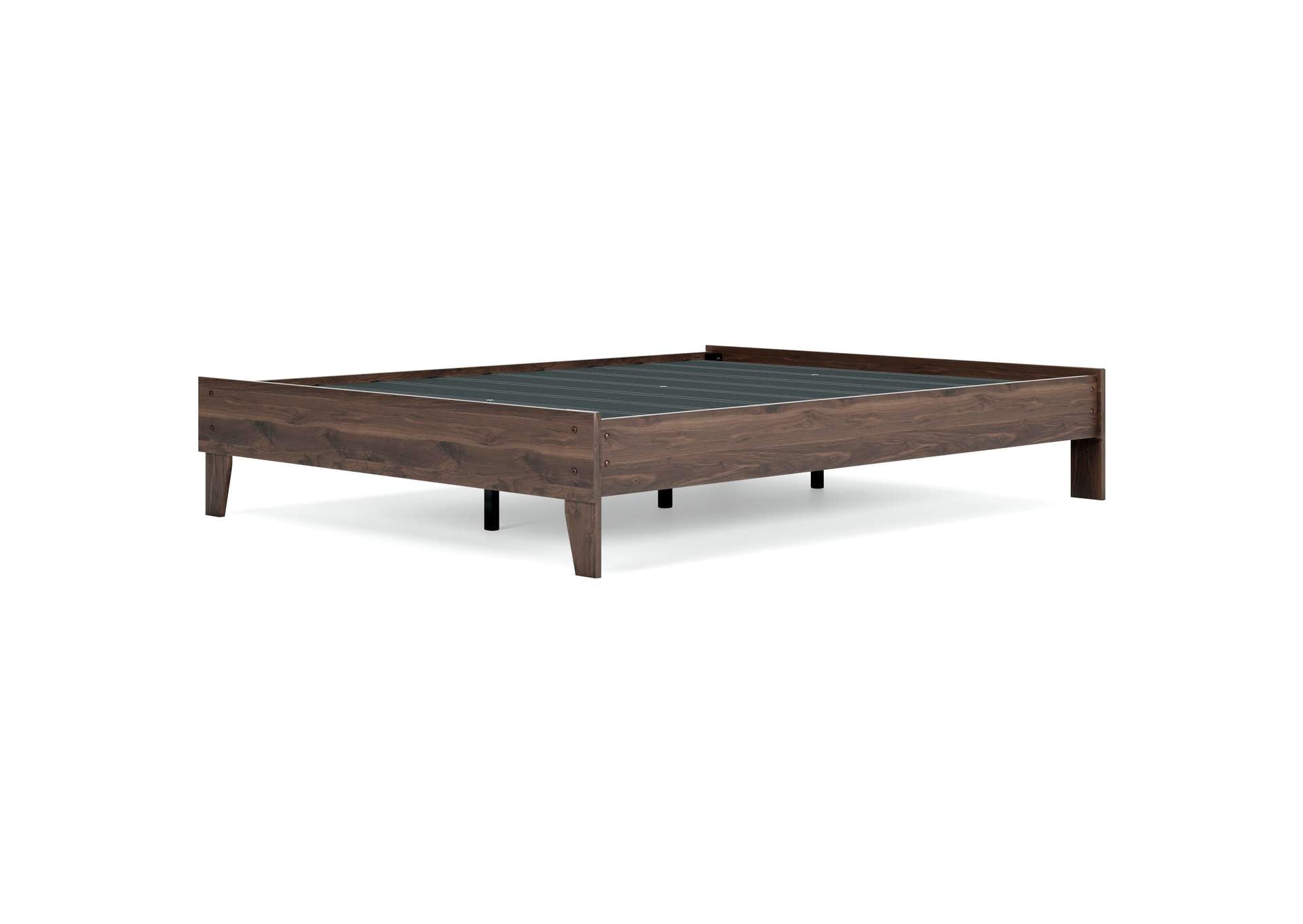 Calverson Queen Platform Bed with Chime 12 Inch Plush Memory Foam Mattress angled view