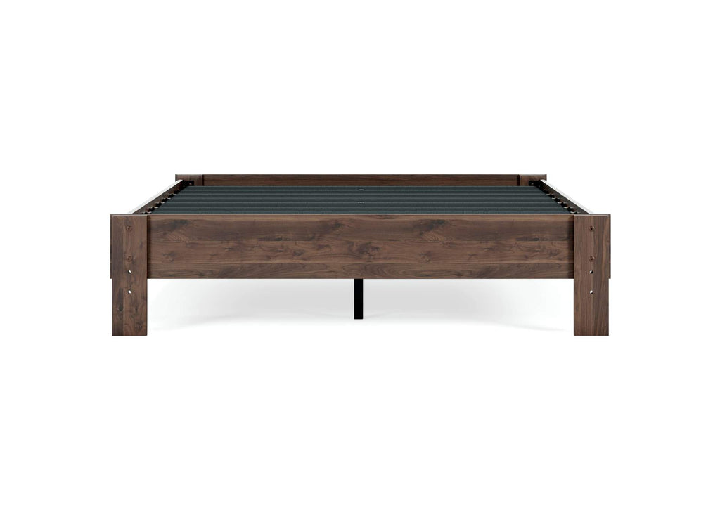 Calverson Full Platform Bed with Chime 8 Inch Medium Memory Foam Mattress