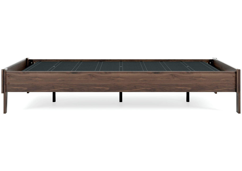 Calverson Queen Platform Bed with 2 Nightstands side view