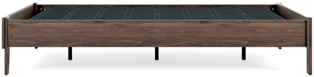 Calverson Queen Platform Bed in Mocha, alternate side view