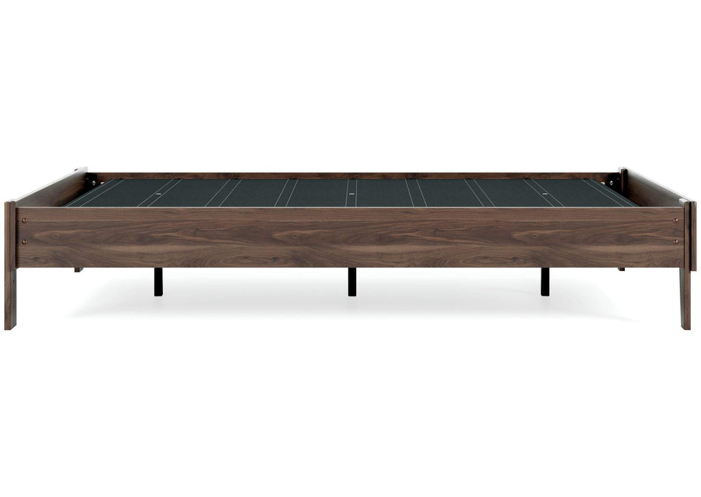 Calverson Queen Platform Bed with 2 Nightstands side view
