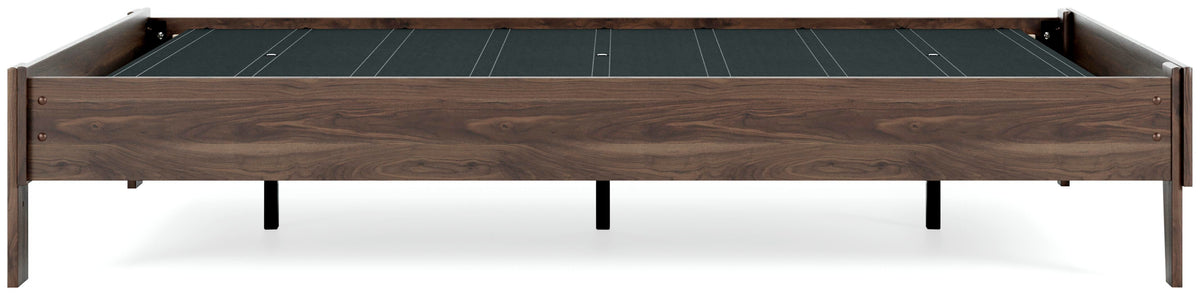 Calverson Queen Platform Bed in Mocha, side view