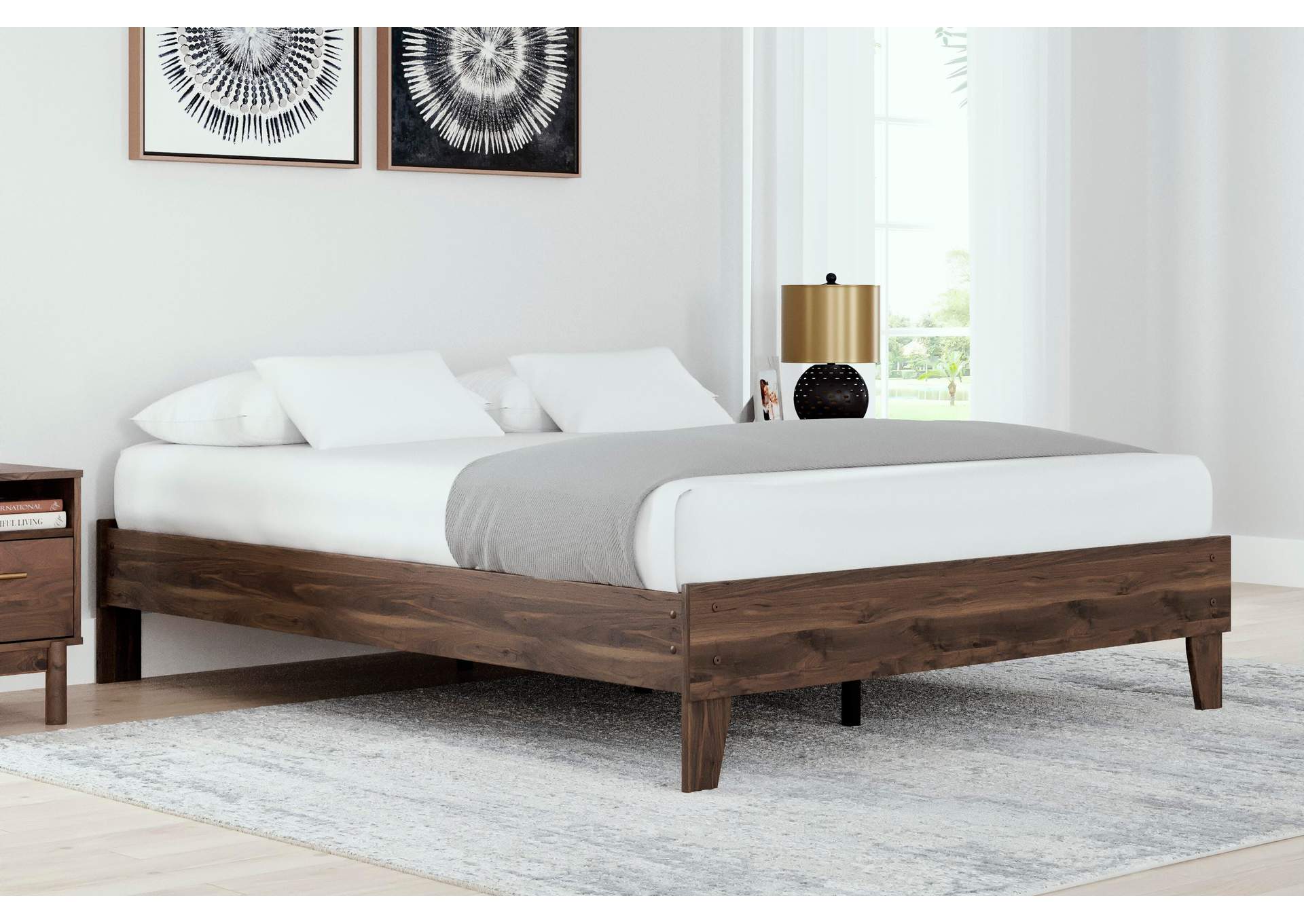 Calverson Queen Platform Bed and Dresser