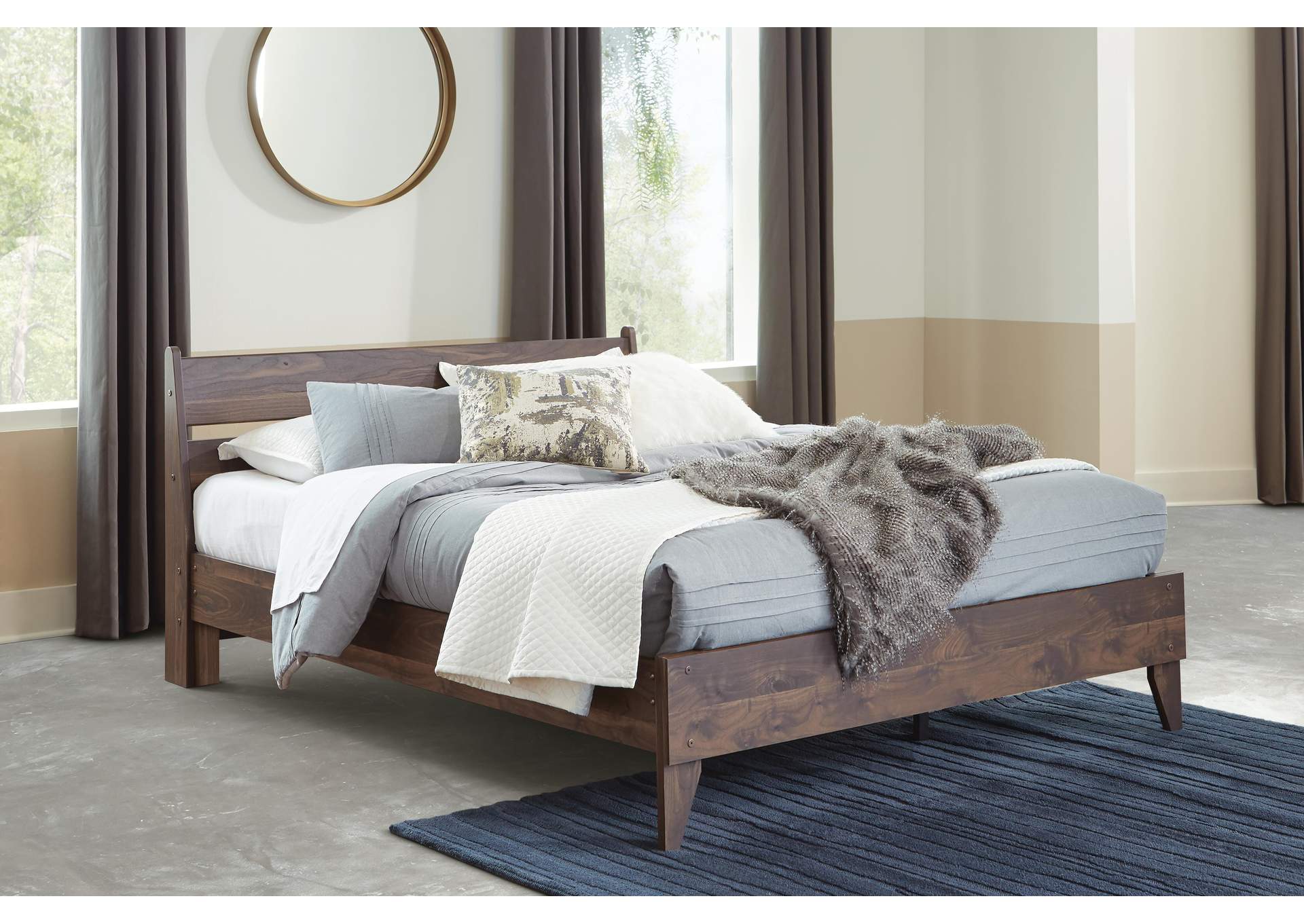 Calverson Queen Panel Platform Bed, Dresser, Chest and Nightstand