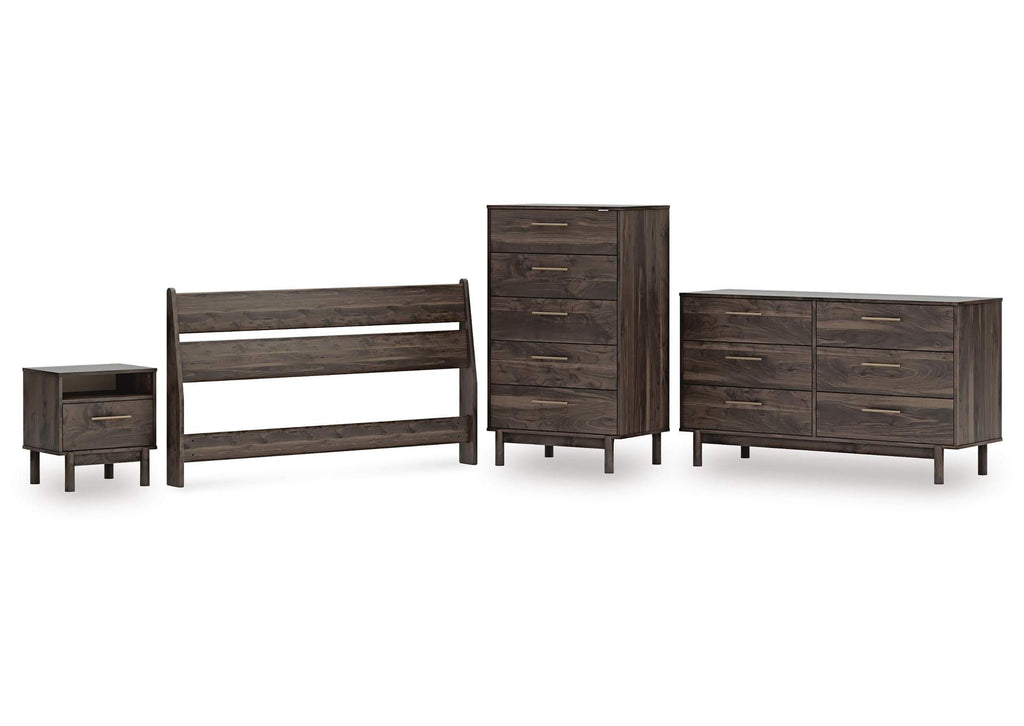 Calverson Queen Panel Headboard, Dresser, Chest and Nightstand