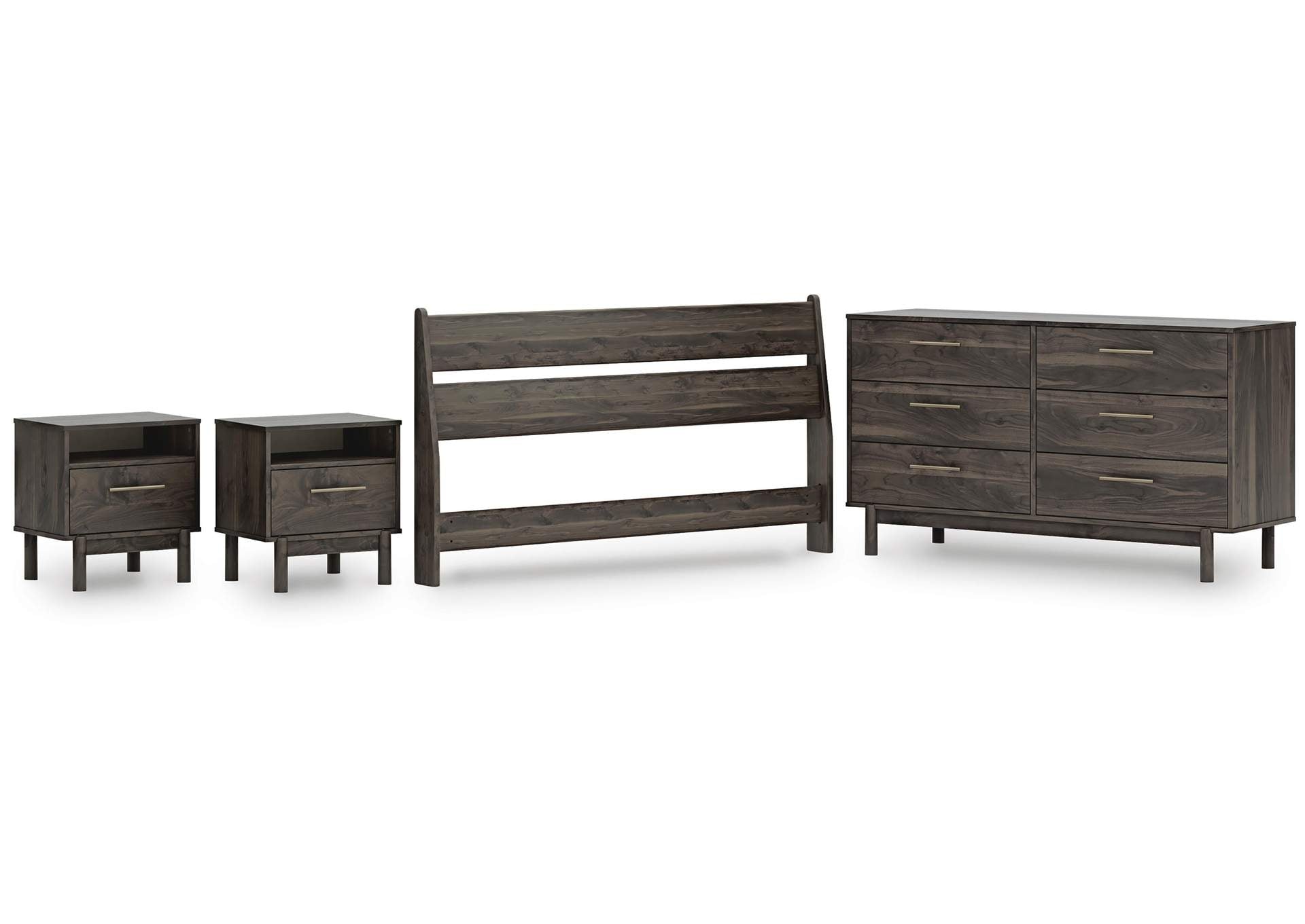 Calverson Queen Panel Headboard, Dresser and 2 Nightstands