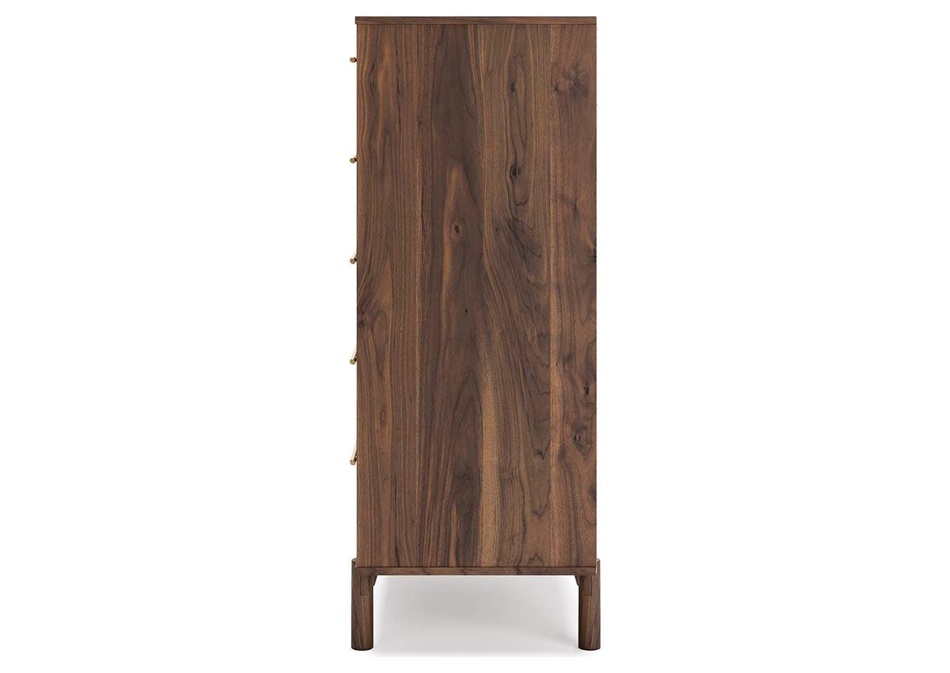 Calverson Queen Platform Bed, Dresser and Chest side view