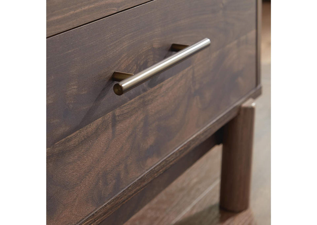 Calverson Full Panel Platform Bed, Dresser and 2 Nightstands detail