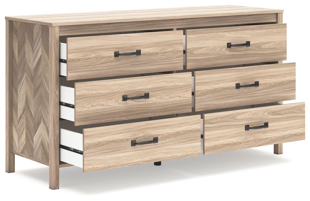 Battelle Dresser in Tan, open view