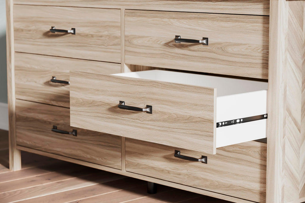 Battelle Dresser in Tan, detail view