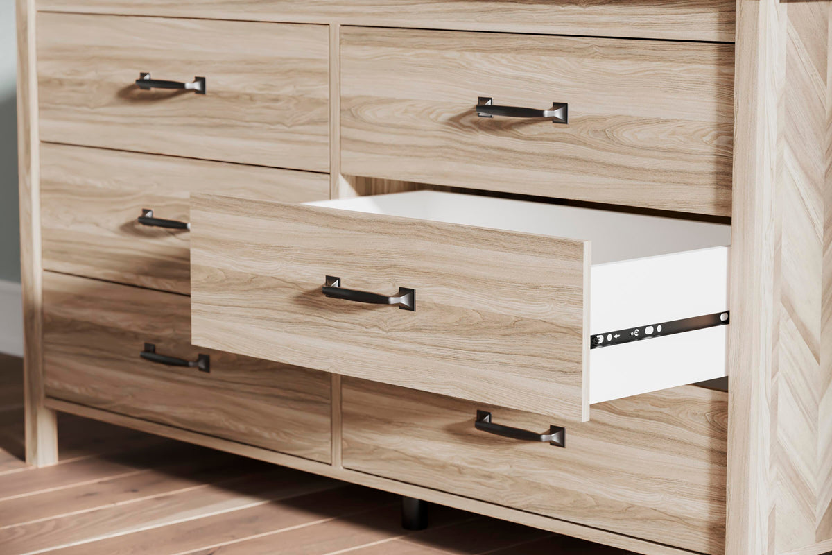 Battelle Dresser in Tan, detail view