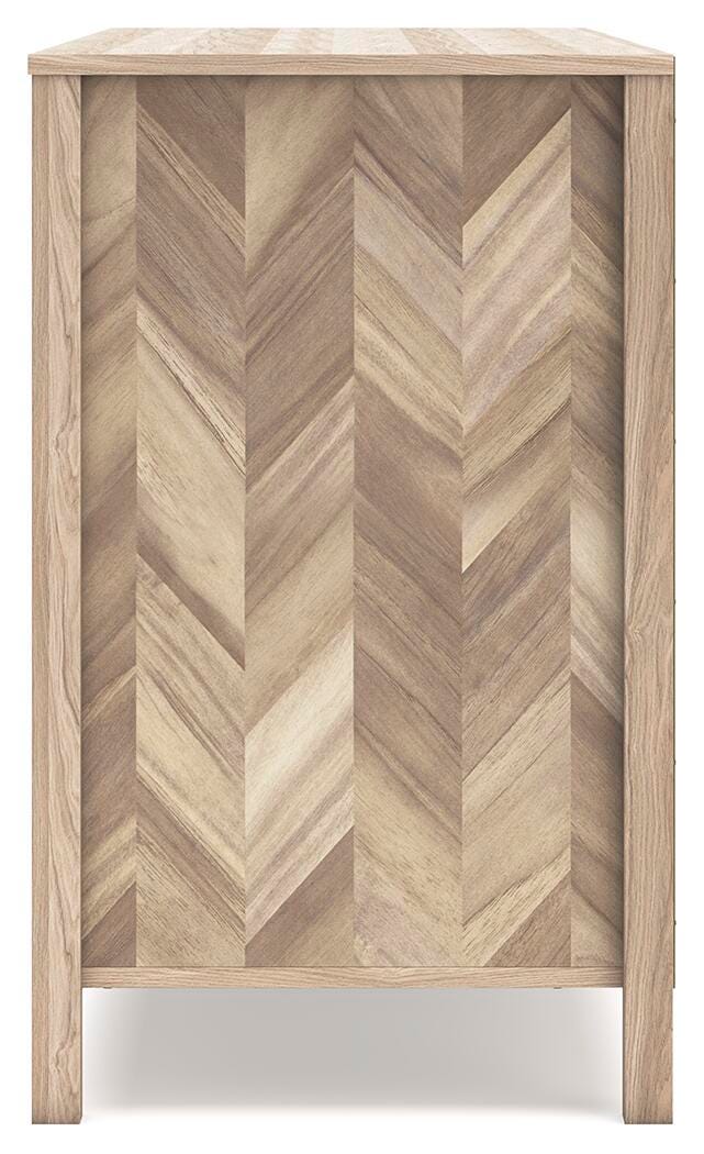 Battelle Dresser in Tan, alternate side view