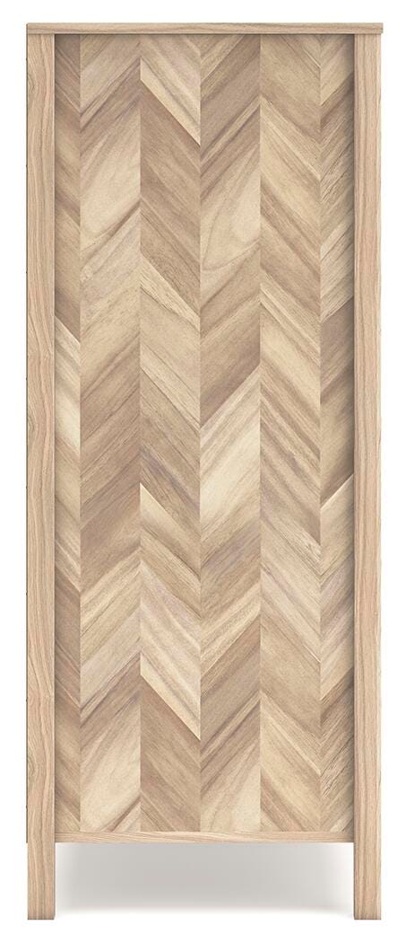 Battelle Chest of Drawers in Tan, side view