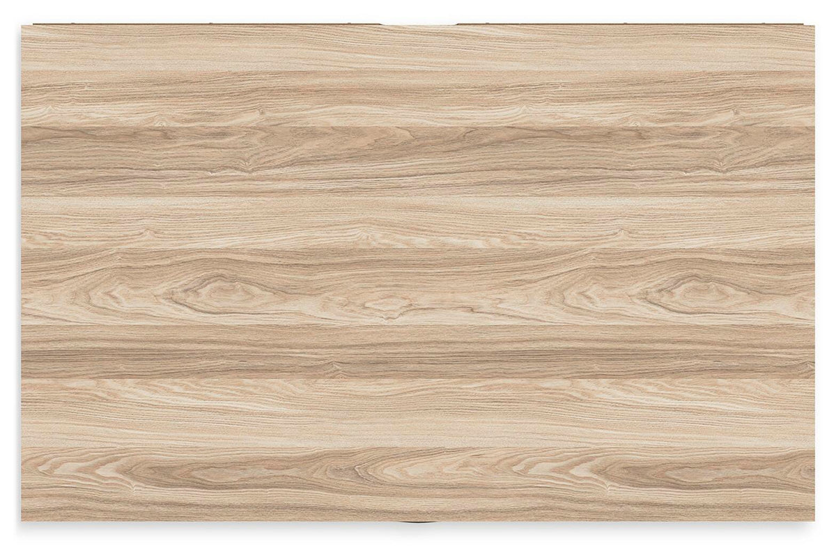 Battelle Chest of Drawers in Tan, top view