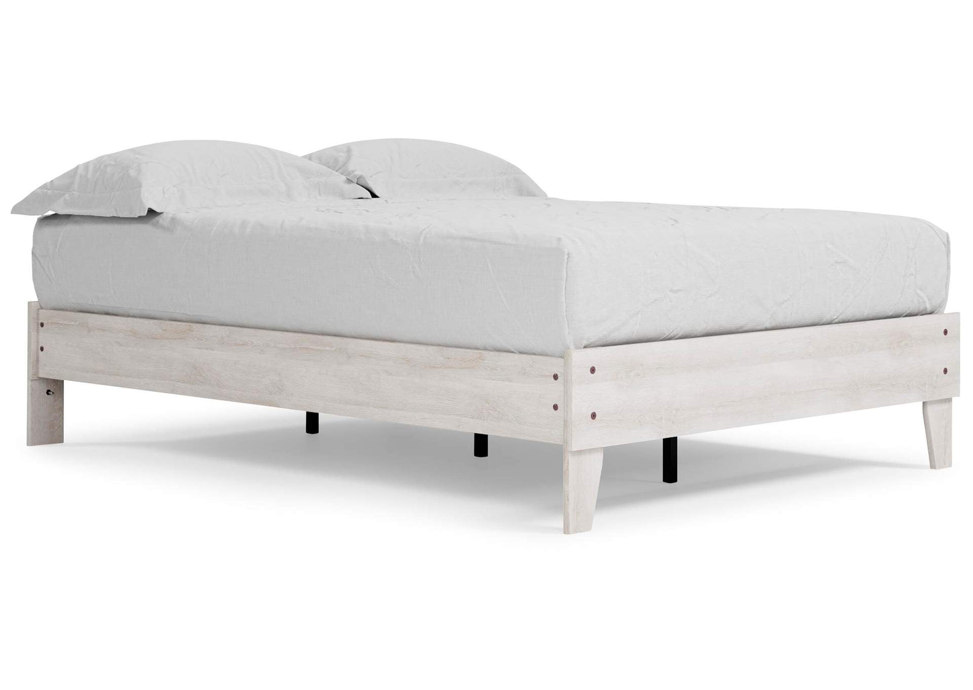 Shawburn Full Platform Bed with Dresser and Chest angled view