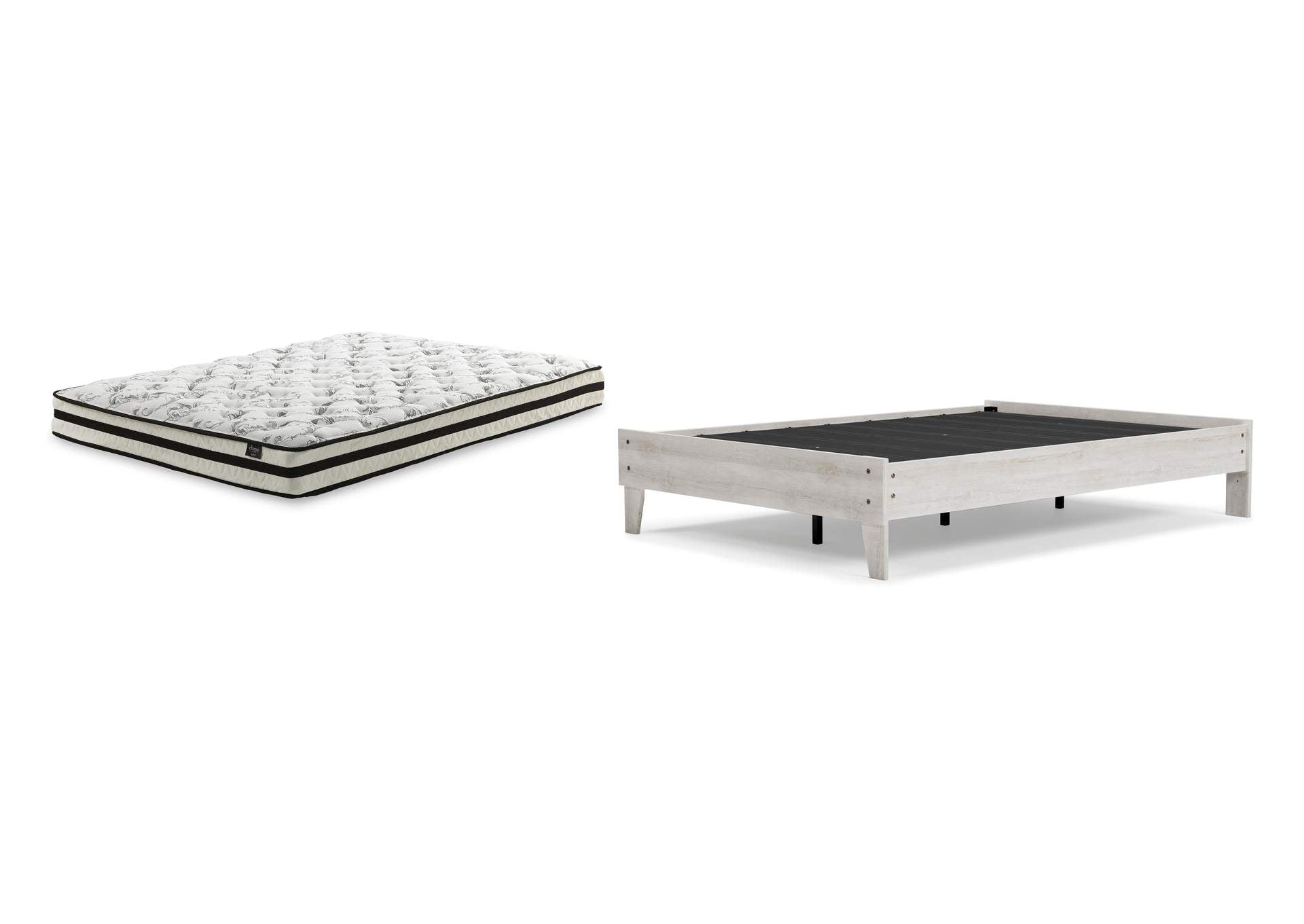 Shawburn Full Platform Bed with Chime 8 Inch Firm Innerspring Mattress