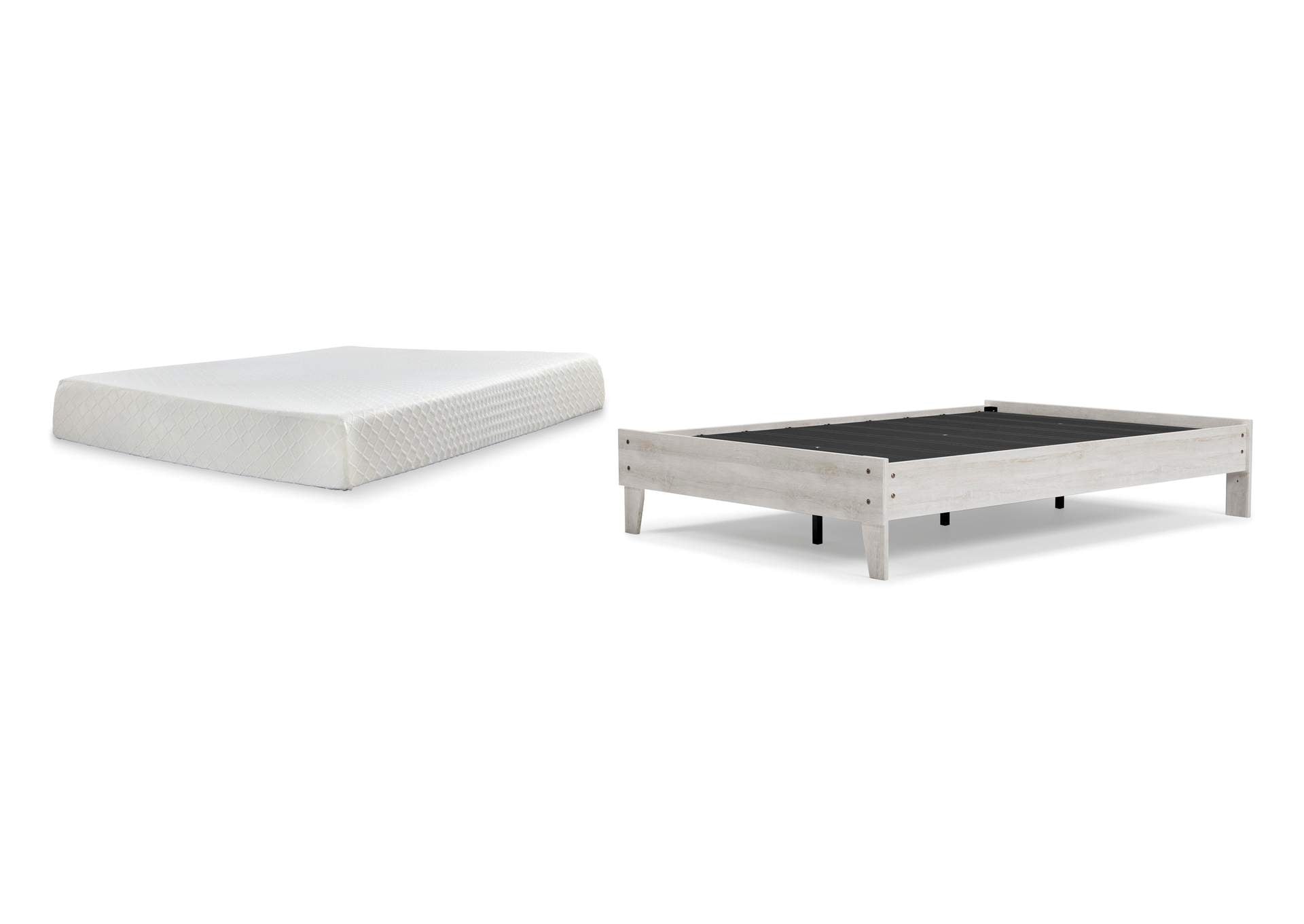 Shawburn Full Platform Bed with Chime 10 Inch Firm Memory Foam Mattress