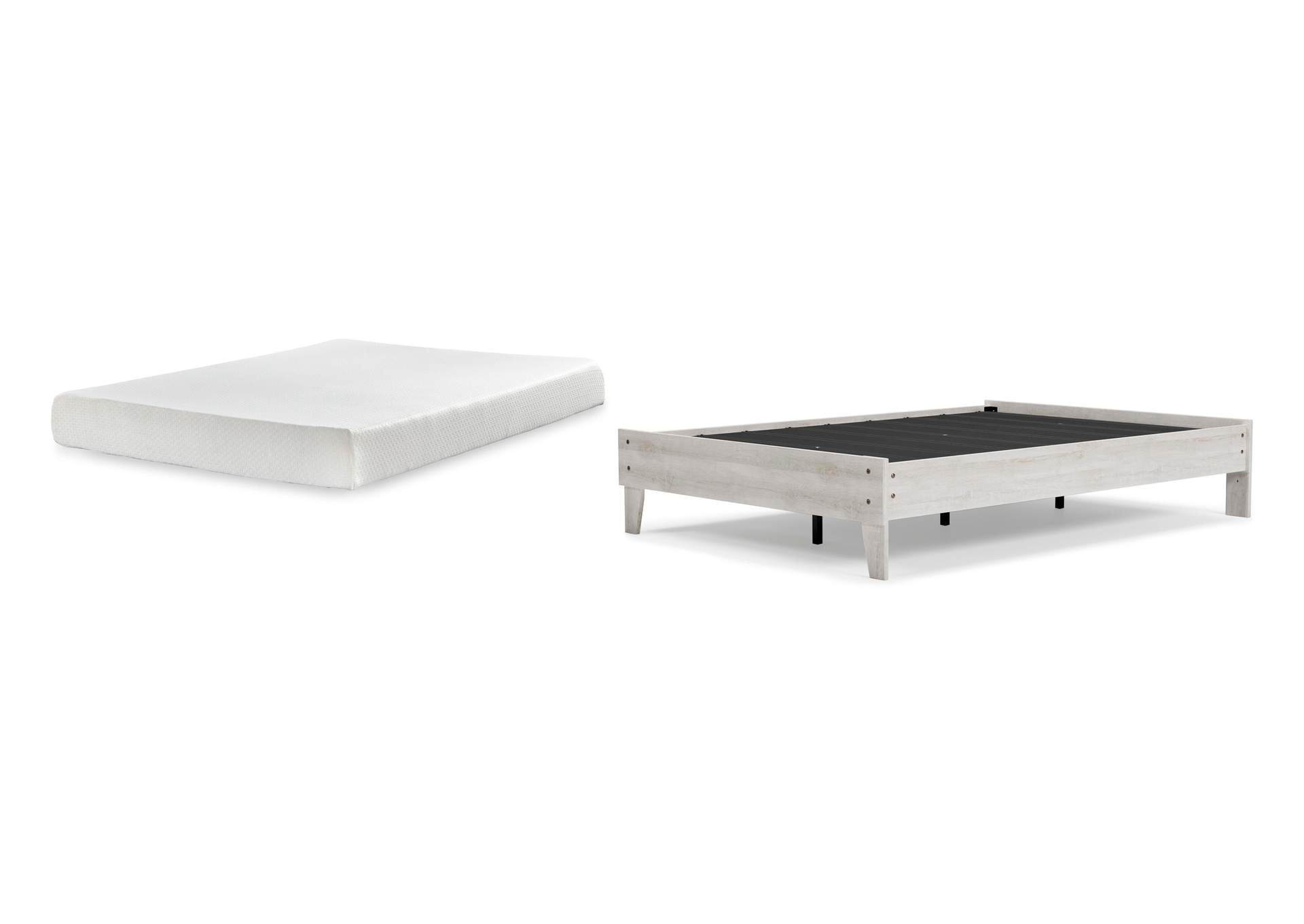 Shawburn Full Platform Bed with Chime 8 Inch Medium Memory Foam Mattress