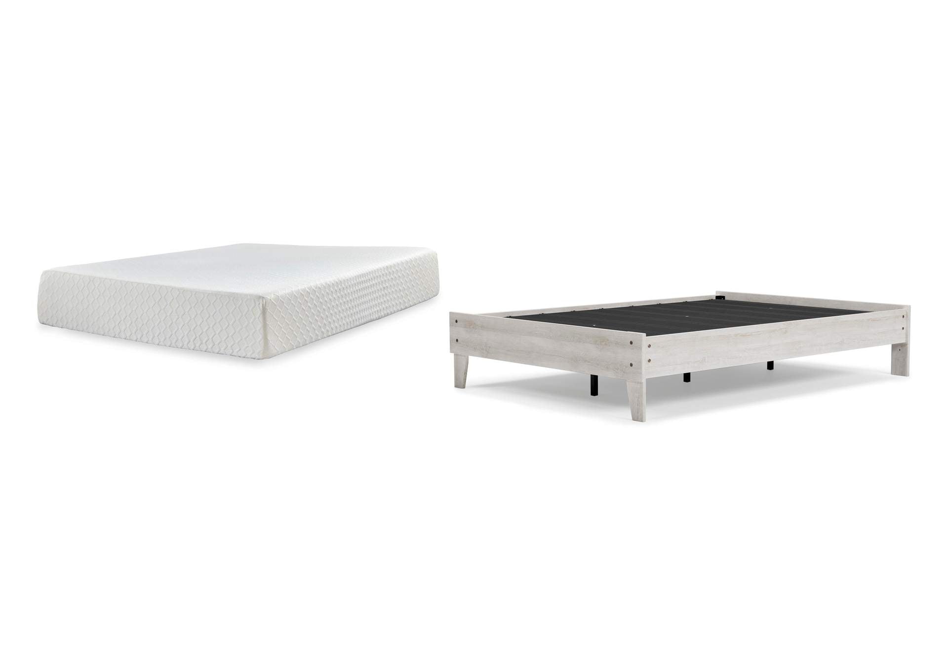 Shawburn Full Platform Bed with Chime 12 Inch Plush Memory Foam Mattress