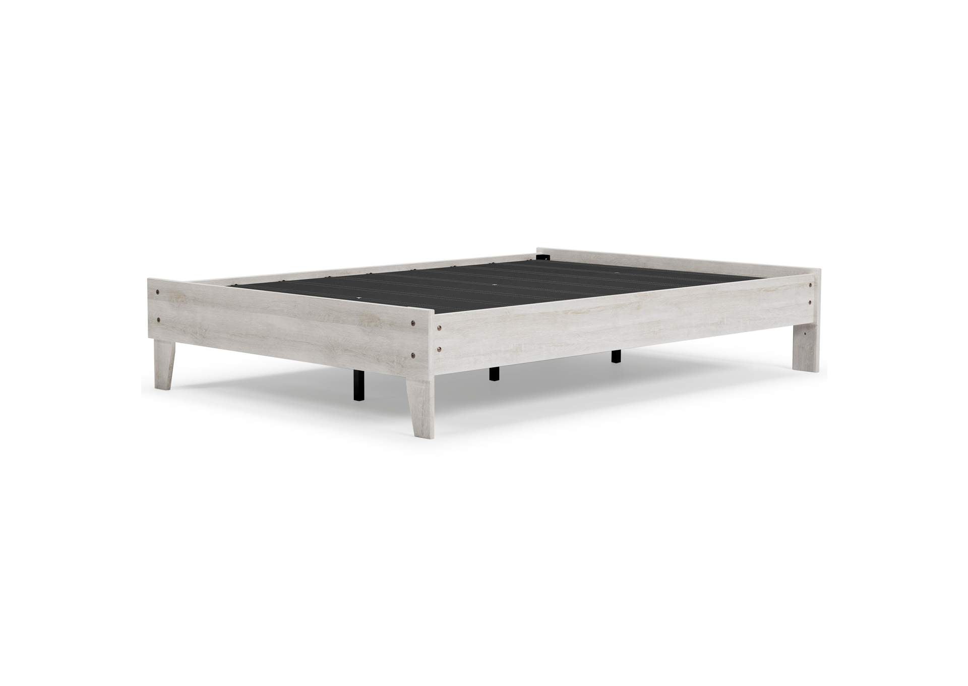 Shawburn Full Platform Bed with Chime 8 Inch Firm Innerspring Mattress angled view