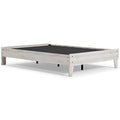 Shawburn Full Platform Bed in Whitewash, angle view