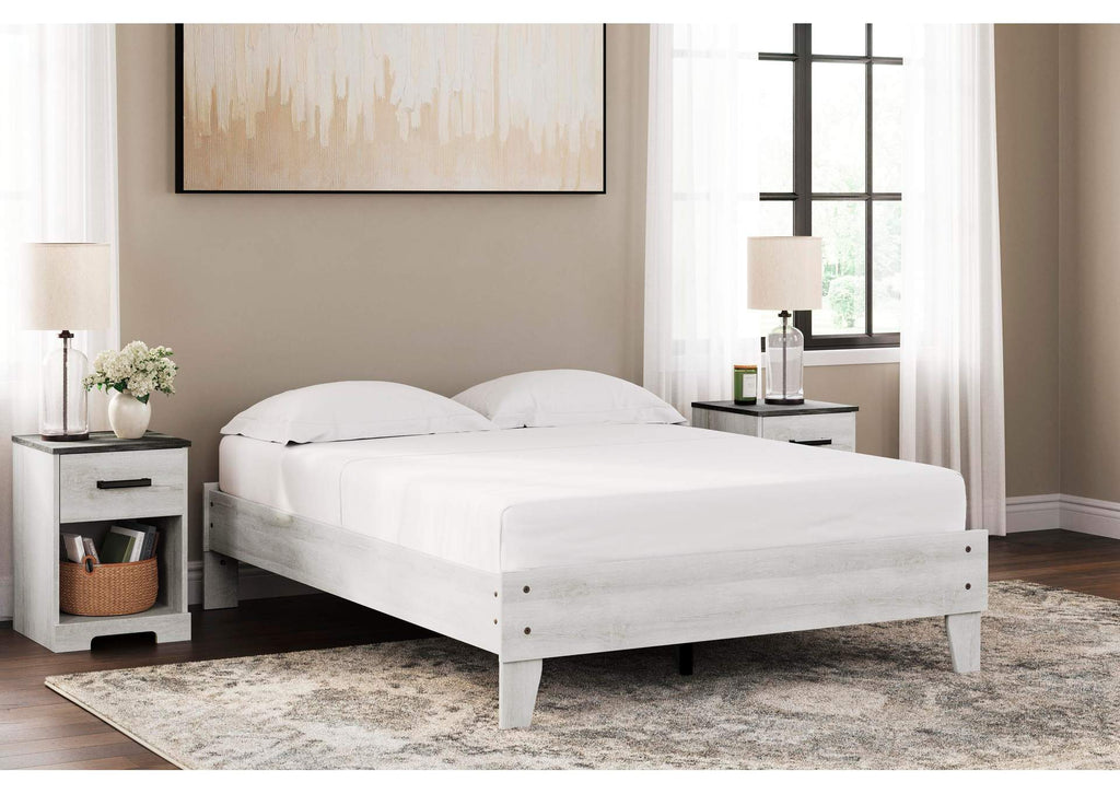 Shawburn Full Platform Bed with Dresser and Chest
