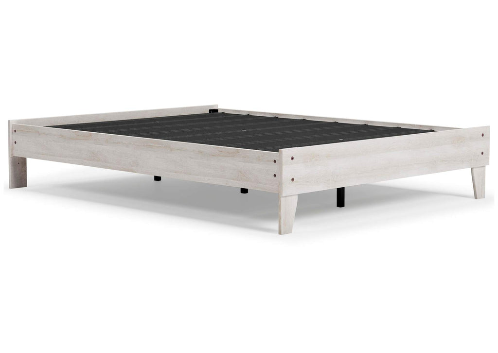 Shawburn Queen Platform Bed with Dresser, Chest and 2 Nightstands angled view