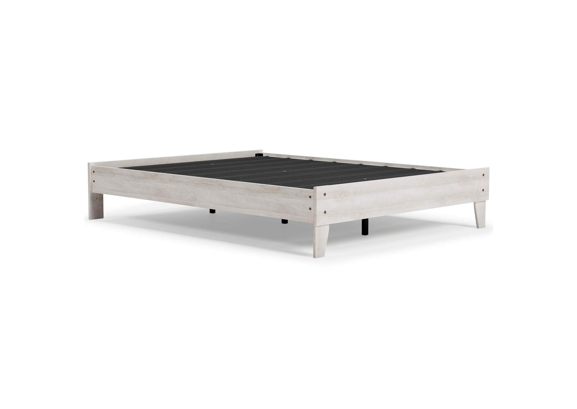 Shawburn Queen Platform Bed with Dresser and 2 Nightstands angled view
