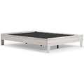 Shawburn Queen Platform Bed in Whitewash, angle view
