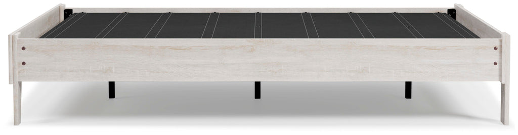 Shawburn Queen Platform Bed in Whitewash, alternate side view