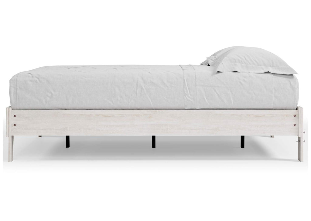 Shawburn Queen Platform Bed with 2 Nightstands side view