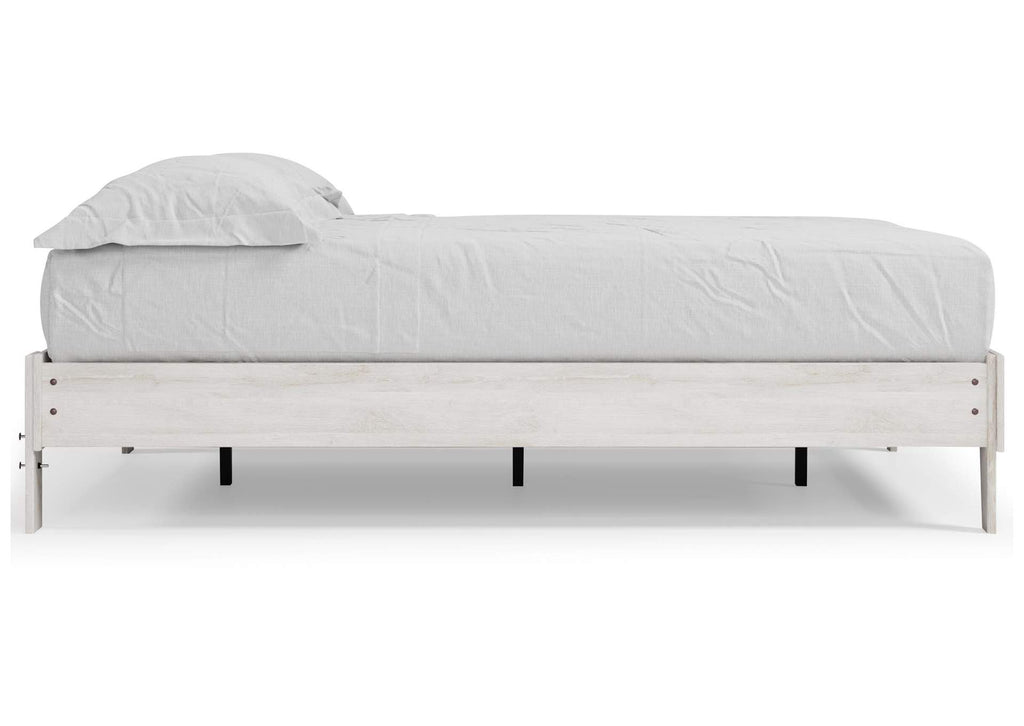 Shawburn Queen Platform Bed with Dresser, Chest and Nightstand side view