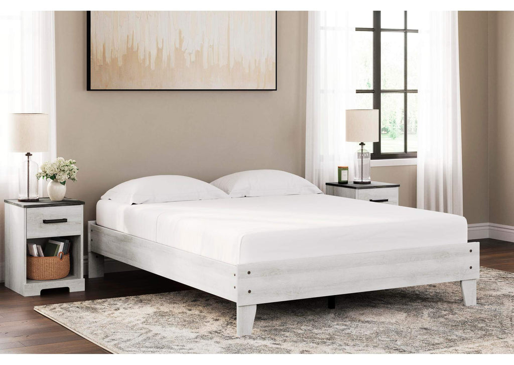 Shawburn Queen Platform Bed with Dresser and 2 Nightstands