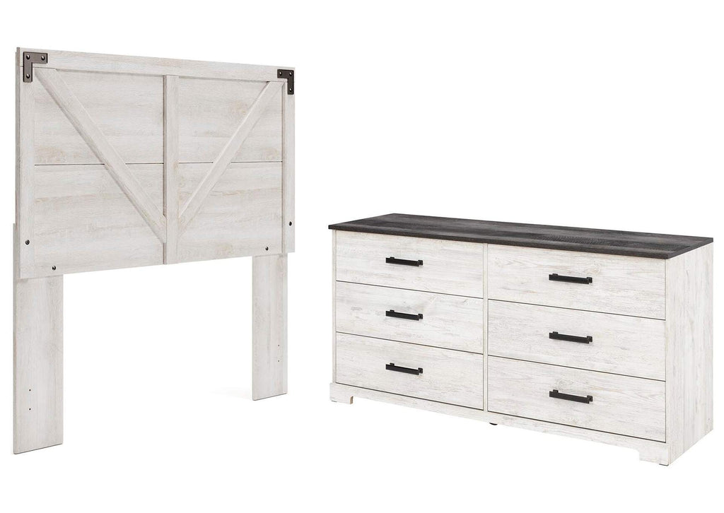 Shawburn Full Crossbuck Panel Headboard and Dresser