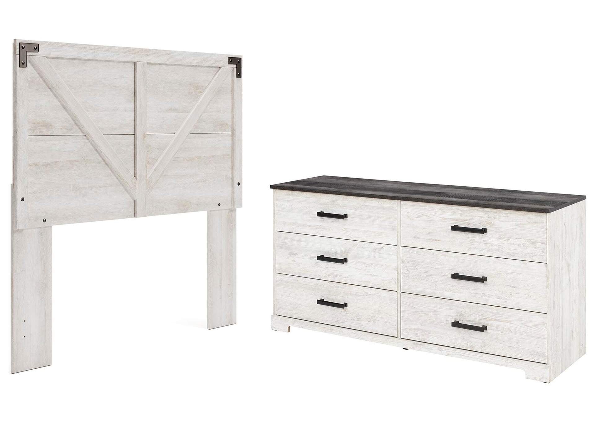 Shawburn Full Crossbuck Panel Headboard and Dresser