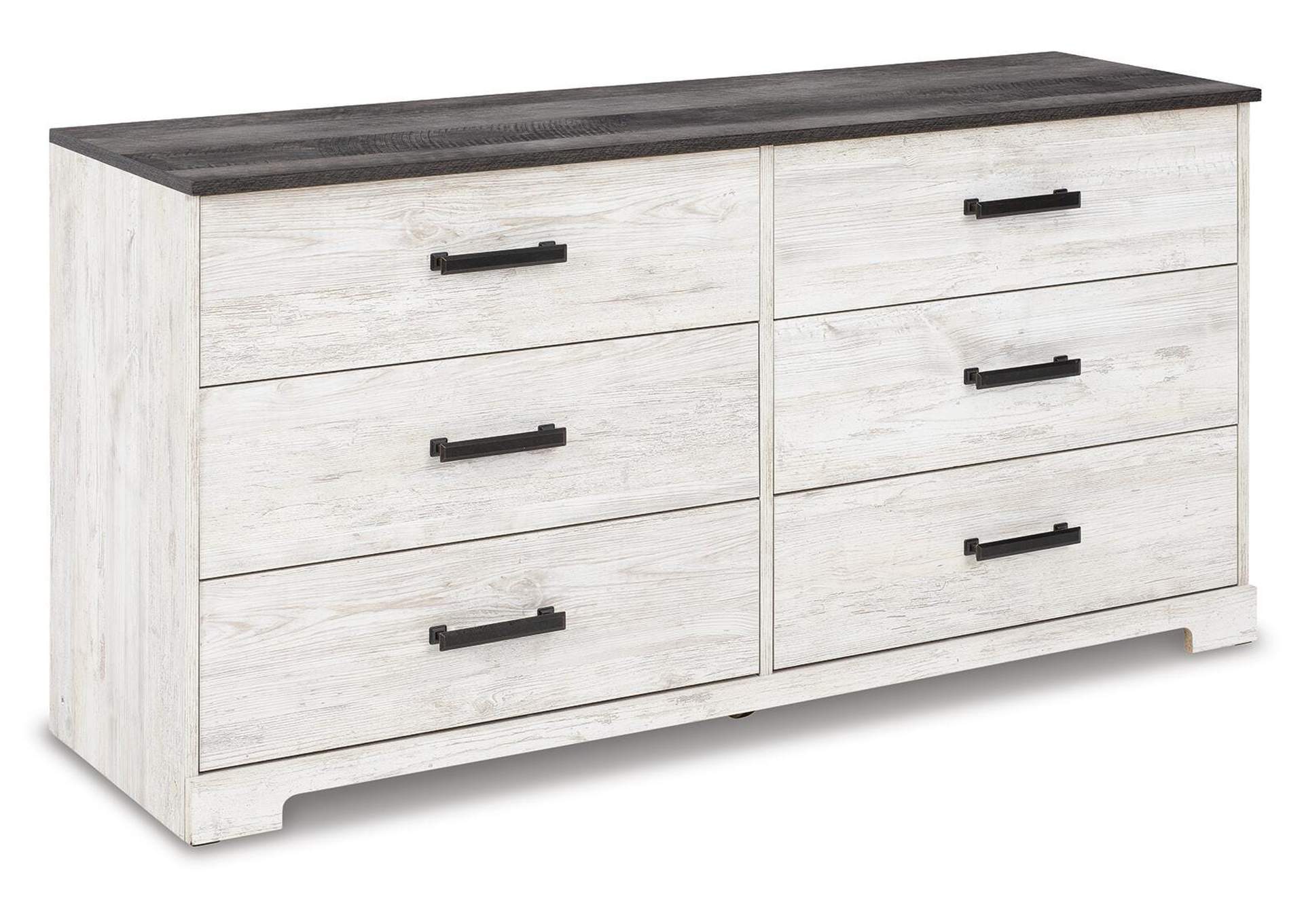 Shawburn Full Crossbuck Panel Headboard and Dresser angled view
