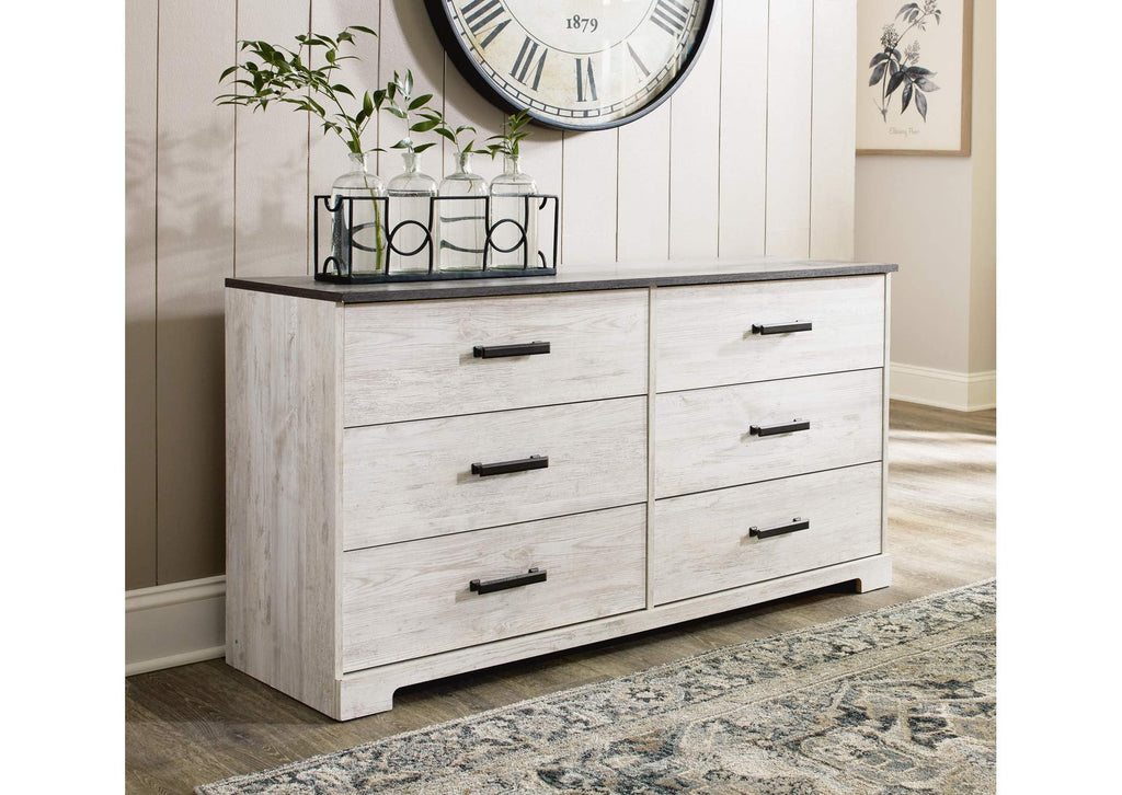 Shawburn Queen Platform Bed with Dresser and 2 Nightstands