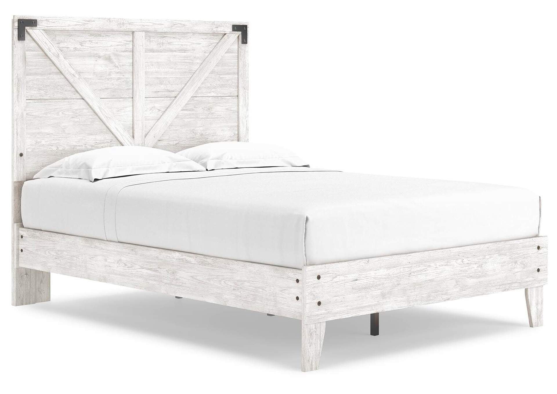 Shawburn Full Platform Bed with Dresser, Chest and Nightstand angled view