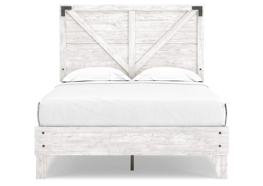 Shawburn Full Platform Bed with Dresser and Chest front view