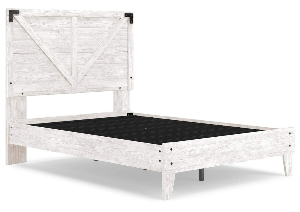 Shawburn Full Platform Bed with Dresser angled view