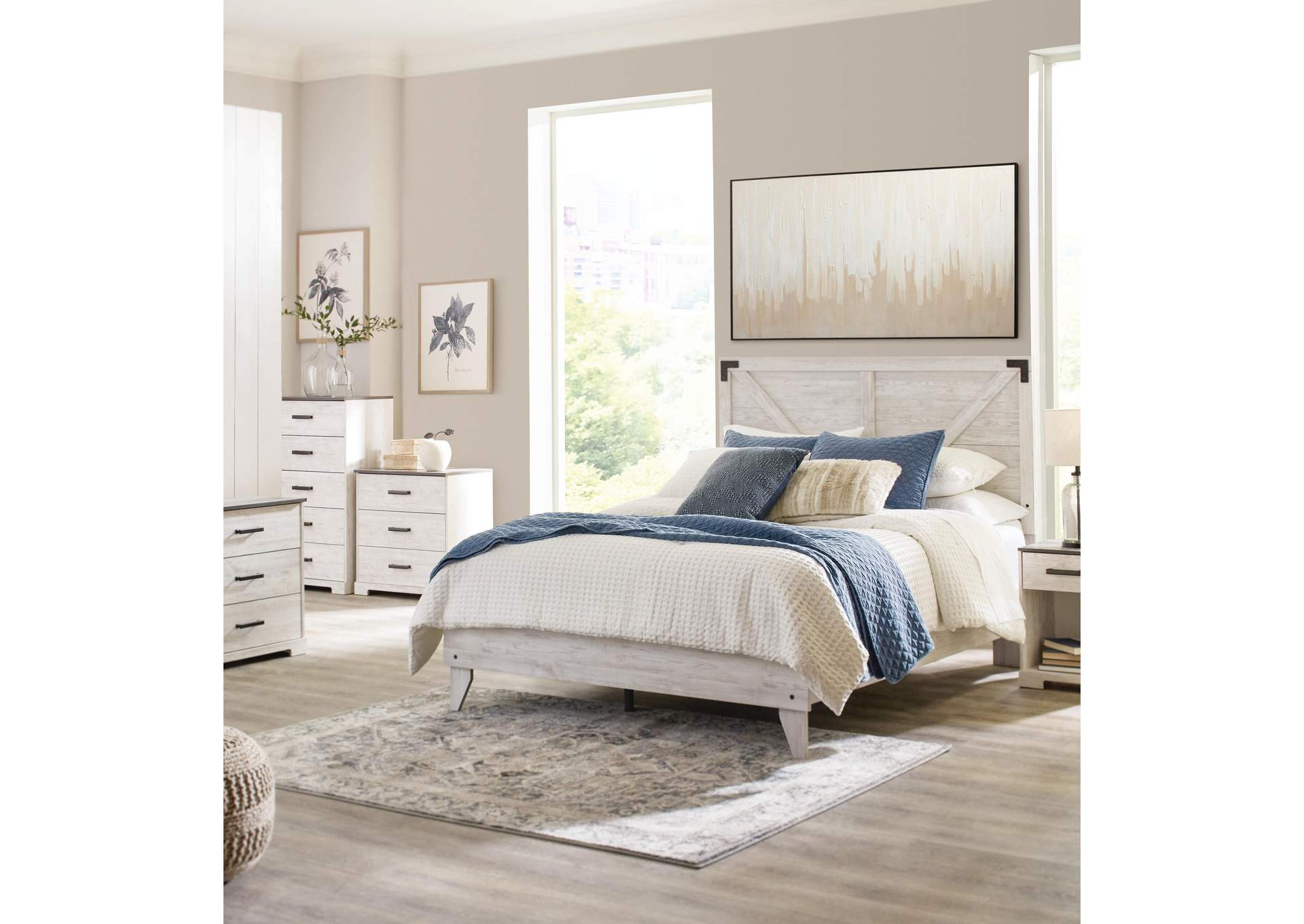 Shawburn Queen Crossbuck Panel Platform Bed