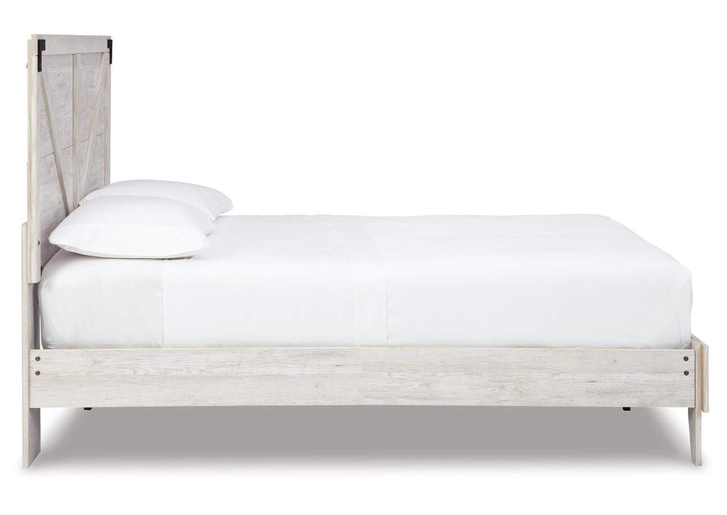 Shawburn Queen Platform Bed with Dresser, Chest and Nightstand side view